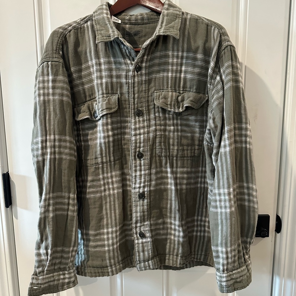 Men's Green American Eagle Flannel